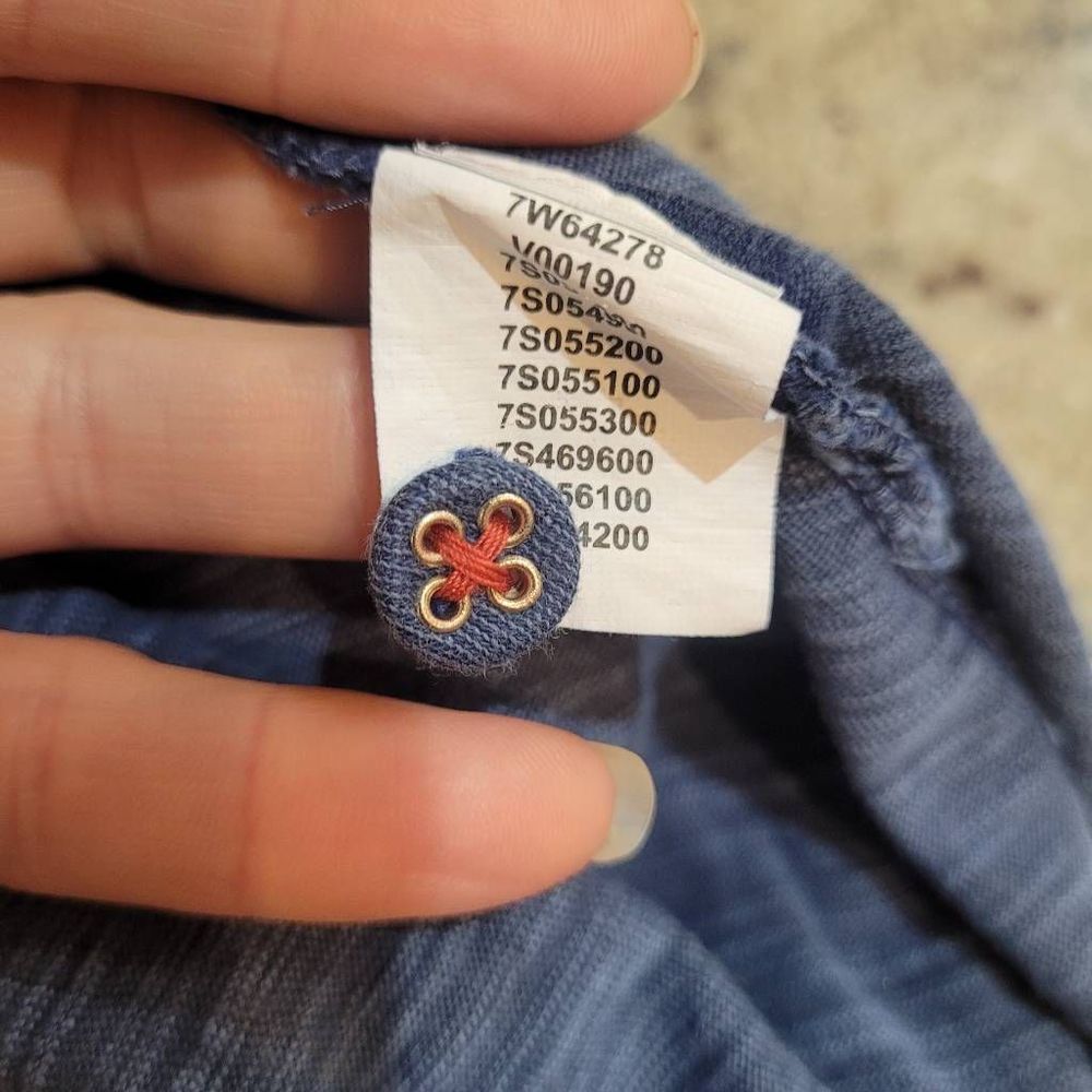 Lucky Brand Blue Blouse with Red Accents - Picture 6 of 9